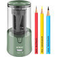 AFMAT PS92 Electric Pencil Sharpener - Auto Stop, Super Sharp & Fast, Plug in Pencil Sharpener for 6-12mm No.2/Colored Pencils - Classroom/Office/Home - Black