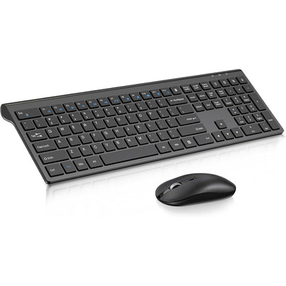 cimetech EasyTyping KF10 Wireless Keyboard and Mouse Combo, [Silent Scissor Switch Keys][Labor-Saving Keys]Ultra Slim Wireless Computer Keyboard and Mouse, Easy Setup for PC/Laptop/Mac/Windows - Grey