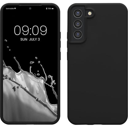 kwmobile Case Compatible with Samsung Galaxy S22 Plus Case - TPU Silicone Phone Cover with Soft Finish - Black Matte