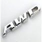EmbRoom AWD Emblem, 3D Metal Tailgate Side Sticker Badge Replacement For 4x4 All Wheel Drive SUV Off Road (Chrome)
