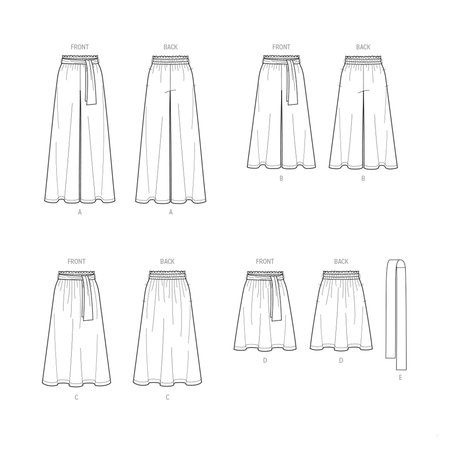 Buy now Simplicity US8605A Easy to Sew Women's Skirts and Loose Fitting Pants Sewing Patterns, Sizes 6-24 at indiglob india