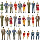 P50 Model Trains Architectural 1:50 O Scale Painted Figures O Gauge Sitting and Standing People for Miniature Scenes New (50PCS)
