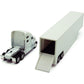 KiNSMART Kenworth T700 Container Truck, 1:68 Scale, Die Cast Metal Model, White, Pullback Action