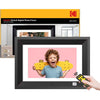 KODAK 10.1 Inch Wood Digital Picture Frame with Remote Control, IPS Screen HD Display, Auto-Rotate, Wall Mountable, Programmable Auto On/Off, Enjoy Your Precious Moment in Slideshow, Black - 1020 No WiFi