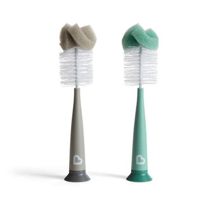 Buy now Munchkin Sponge Bottle Brush, Grey/Sage, 2 Count (Pack of 1) at indiglob india