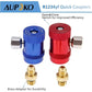Aupoko R1234yf Quick Couplers, High/Low Side R1234yf Manual Couplers Connector Adapters with 1/4" Male Port, Replacement for A/C Refrigerants Manifold Gauge Set