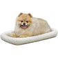 MidWest Homes for Pets QuietTime XXS Dog Bed – White Fleece Bolster, Ultra-Soft and Machine Washable, Fits 18-Inch Crates and Carriers, for Small Dogs and Cats