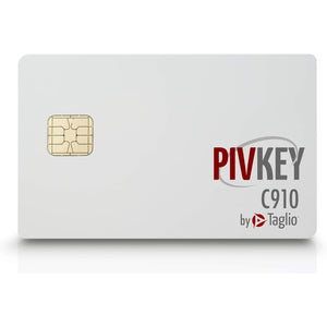 Taglio PIVKey C910 Certificate Based PKI Smart Card for Authentication and Identification, Dual Interface Contact/Contactless Smart Card, Supports Windows PIV Drivers, Standard ISO.