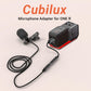 Cubilux UCM-RBK2 Microphone Adapter Compatible with ONE R, USB Type C to TRRS MIC Converter Connector Compatible with Insta 360 ONE R Camera