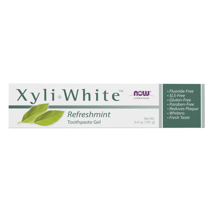 Buy now NOW Foods Solutions, Xyliwhiteƒ?› Toothpaste Gel, Refreshmint, Cleanses and Whitens, Fresh Taste, 6.4-Ounce at indiglob india