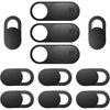 Laptop Camera Cover Slide, Phone Camera Cover Slide, 6 Pack Ultra Thin Webcam Cover Slide for Laptop, Desktop, PC, Tablet, Smartphone, Protect Your Privacy and Security(Black) - Black (Small 8 Pcs+Large 3 Pcs)