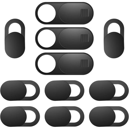 Laptop Camera Cover Slide, Phone Camera Cover Slide, 6 Pack Ultra Thin Webcam Cover Slide for Laptop, Desktop, PC, Tablet, Smartphone, Protect Your Privacy and Security(Black)