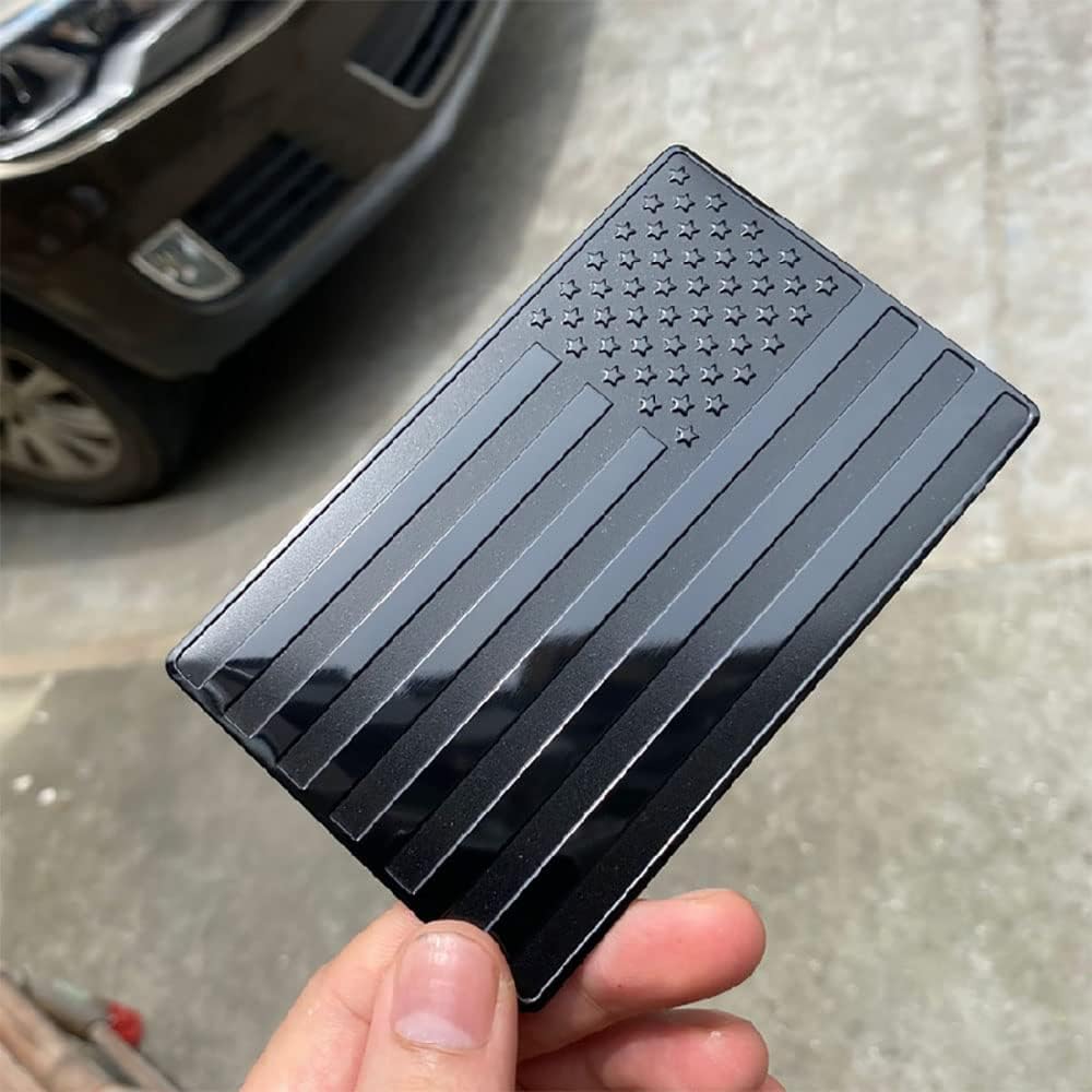 Buy now LYCARESUN 2 PCS Embossed 3D Metal Black American Flag Emblem Sticker, 5"x3"USA Flag Decal for Cars Trucks SUV Laptop Wall (large) at indiglob india