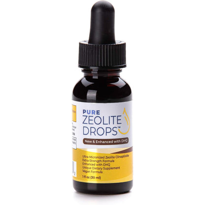 1 oz Bottle Fulvic and Humic Acid Immune Gut Support Easy to Take 100% Bioavailable Pure Liquid Zeolite Suspension Enhanced with DHQ, Natural Immune System Modulator