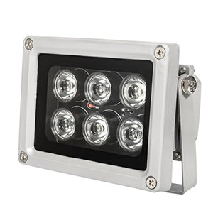 Buy now Infrared Illuminator, 850nm 6 LEDs 130 Feet 60 Degree Wide Angle IR Illuminator for Night Vision,Waterproof LED Infrared Light for CCTV Camera, Security Camera, No Power Adapter at indiglob india