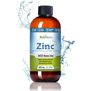 Liquid Zinc Supplement by Nutrinoche: Organic Liquid Drops - Ionic Zinc and Picolinate Alternative - 99.99% Ultra Pure Crystalline Nano Particles - for Adults and Children - (8 oz)