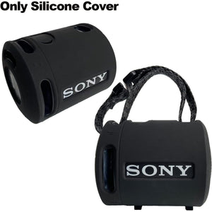 Silicone Cover Case for Sony SRS-XB13/XB100 Extra BASS Wireless Portable Compact Speaker, Protective Skin Sleeve Shell for Sony SRS-XB13 Speaker Accessories (Black)