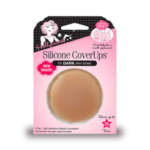 Buy now Hollywood Fashion Secrets Silicone Coverups, Hypoallergenic, Reusable, Washable, Gentle on Skin, Ultra Thin, Self Adhesive, Dark Shade, 1 Pack at indiglob india