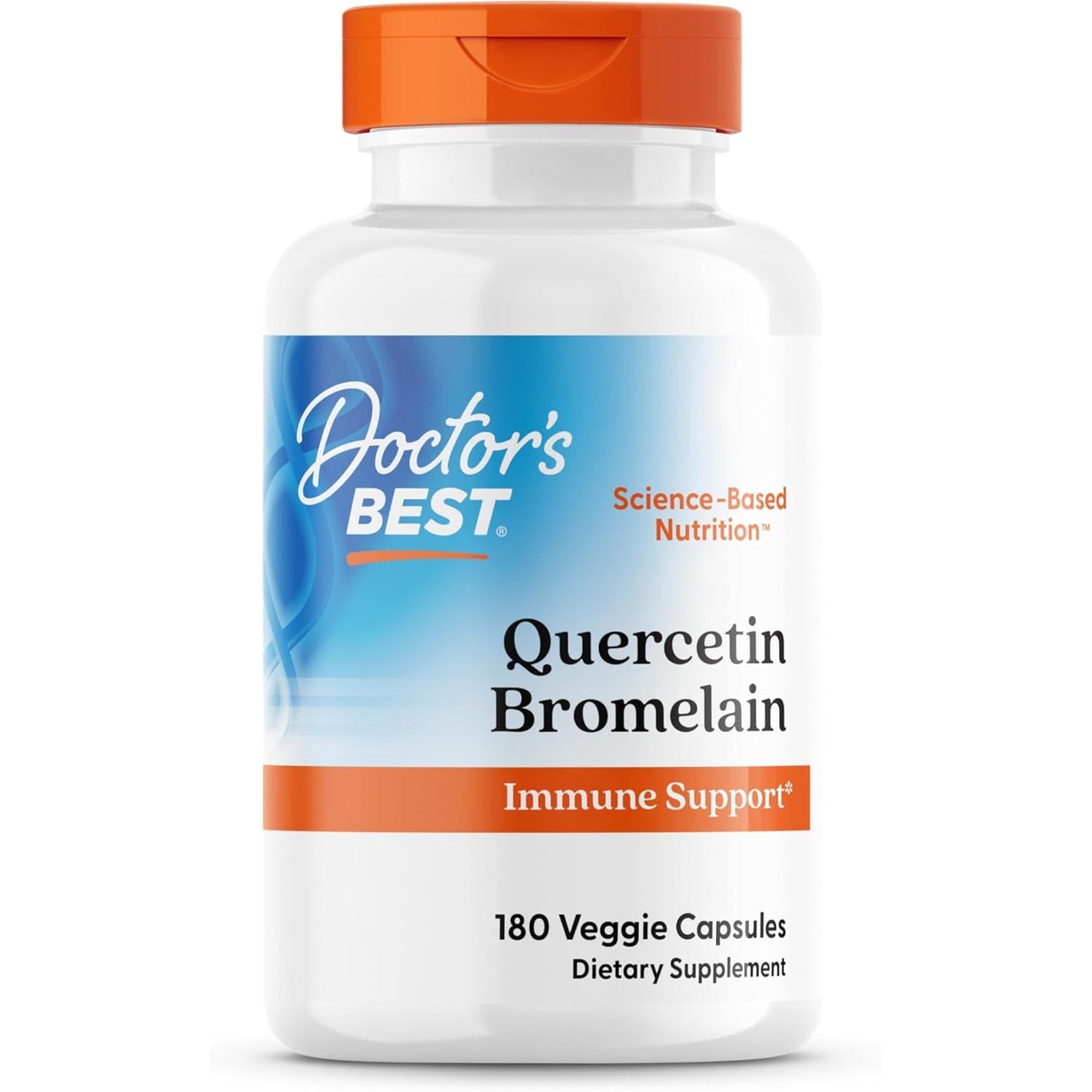 Doctor's Best Quercetin Bromelain, Immunity Support Capsule, Heart, Joint & Healthy Respiratory System, Non-GMO, Vegan, Gluten Free, Soy Free,180 VC
