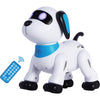 yiman Remote Control Robot Dog Toy – Programmable Smart Robot Dog for Kids 3+, Interactive Dancing & Sound, RC Stunt Robot Toys with LED Eyes, Electronic Pet Toy Dog for Boys & Girls Gifts (Blue) - Blue