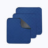 RIQINXIN Washable Incontinence Chair Pads 3pcs Waterproof Seat Protector Pads for Wheelchair Armchair Adults21x22in (Beige) - Navy Blue