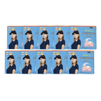 BLOCK&CARE Golf Patches for Sun Protection UV Protection Facial Patches for Outdoor Activities 5Pairs of Sunblock Gel Patches with Skincare Ingredients. (1 PACK, Petit Golf Patch (Medium))