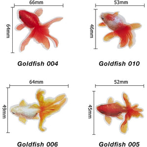 OLYCRAFT 18 Sheets 3D Goldfish Film Stickers Koi Pond Painting Stickers Goldfish Resin Sticker Decorative Decals DIY Epoxy Resin Filling Material for Art Craft