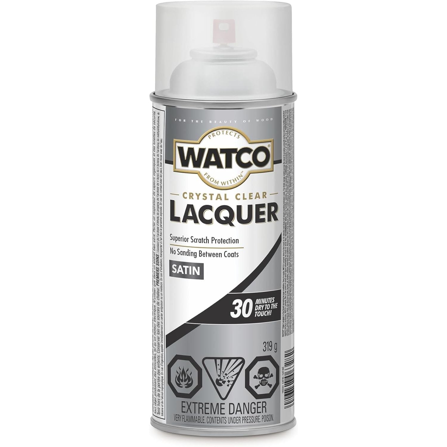Buy now Watco 63141 Lacquer Clear Wood Finish, Quart, Semi-Gloss Clear 11.25 Ounce (Pack of 1) Satin Clear Spray at indiglob india