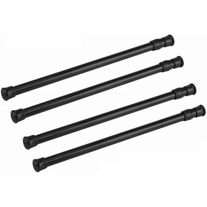 Tension Rods, 4 Pack 15.7-28 Inches Adjustable Spring Steel Cupboard Bars Tension Curtain Rod Shower Rod Extendable Width