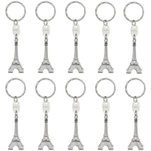 baotongle 15pcs Eiffel Tower Keyring, Paris Eiffel Tower Keychains 3-D Key Ring French Souvenirs Retro Adornment Cute Lovely Decorative Metal Craft Art Statue Model for Table Decor Gifts Silver - My Store