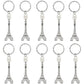 baotongle 15pcs Eiffel Tower Keyring, Paris Eiffel Tower Keychains 3-D Key Ring French Souvenirs Retro Adornment Cute Lovely Decorative Metal Craft Art Statue Model for Table Decor Gifts Silver