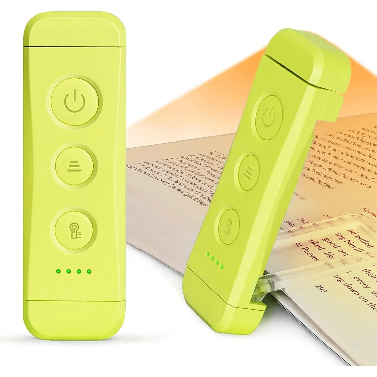 Buy now Glocusent USB Rechargeable Book Light for Reading in Bed, Portable Clip-on LED Reading Light, 3 Amber Colors & 5 Brightness Dimmable, Compact & Long Lasting, Perfect for Book Lovers, Kids Green at indiglob india