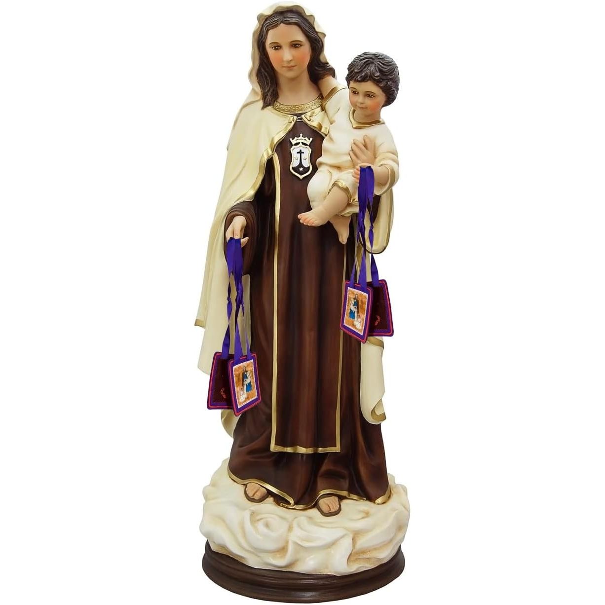 Buy now Scapulars Catholic,Purple Scapular of Benediction and Protection, Scapular of Marie Julie Jahenny, Escapularios Catolicos, Handmade Scapulars Catholic Necklace Gift for Church Religious Decor at indiglob india