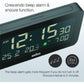 Braun Digital Alarm Clock with Date, Month and Temperature Displayed, Negative LCD Display, Quick Set, Crescendo Beep Alarm in Black, Model BC10B (1-Pack)