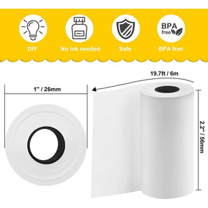10 Rolls Kids Print Camera Paper Refill, for Most Kids Print Camera Masterbee/ESOXOFFORE/VTech KidiZoom/Dragon Touch Instant Camera, 2.2” Wide BPA Free Thermal Paper for Kids Camera - My Store