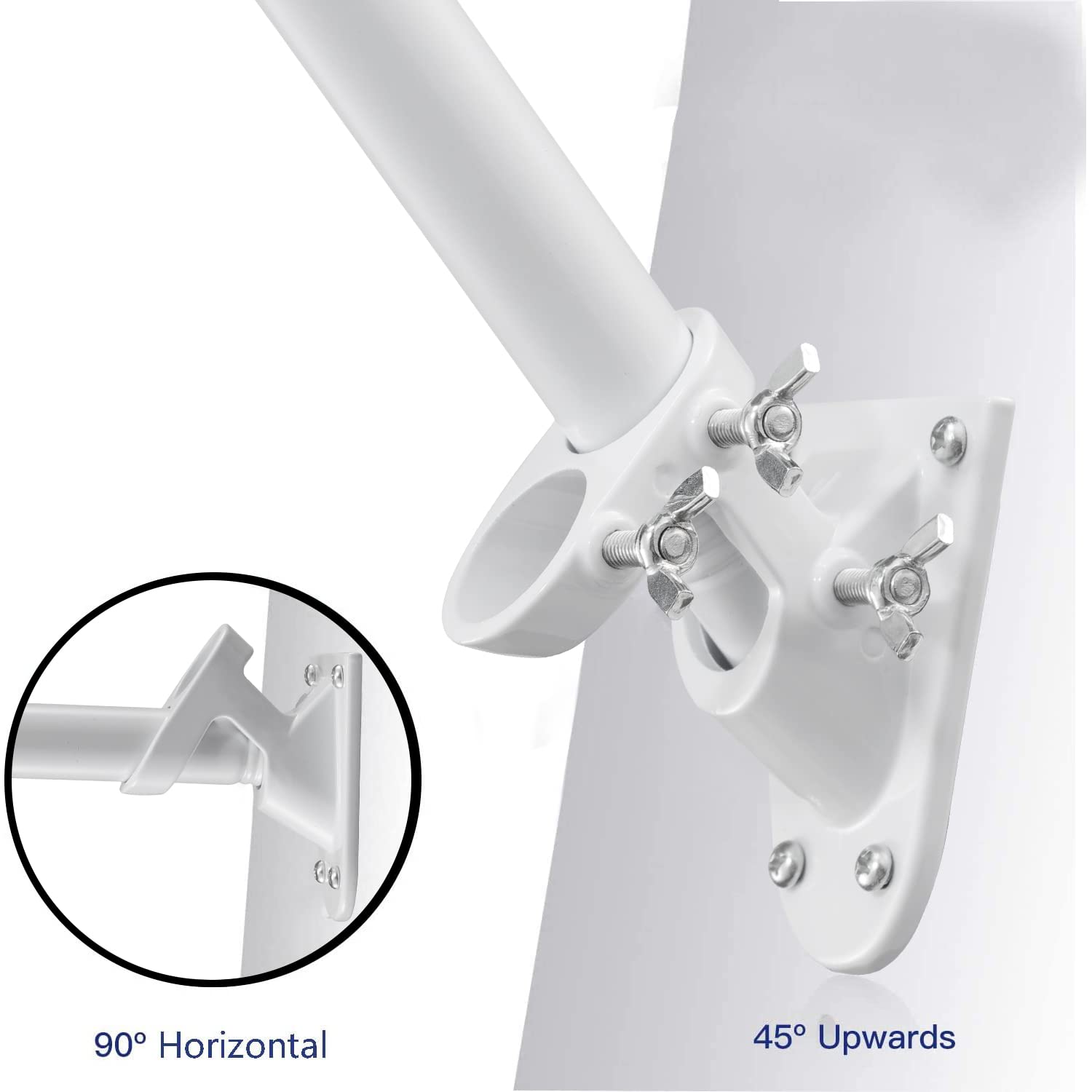 Buy now 6 FT Flag Pole Kit,Stainless Steel Heavy Duty Flagpole and White Flagpole Mounting Bracket Rustproof for Outdoor Garden Roof Walls Yard Truck at indiglob india
