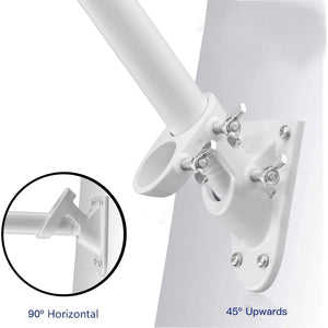 Buy now 6 FT Flag Pole Kit,Stainless Steel Heavy Duty Flagpole and White Flagpole Mounting Bracket Rustproof for Outdoor Garden Roof Walls Yard Truck at indiglob india