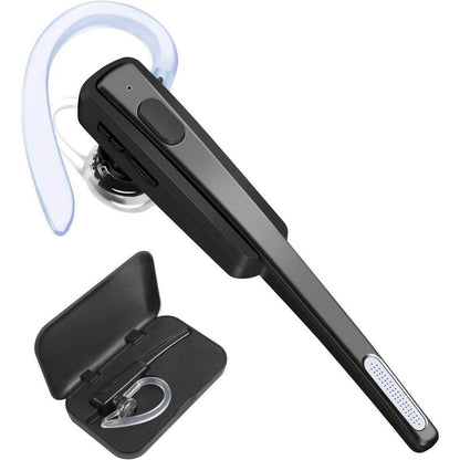COMEXION Bluetooth Headset, Wireless Business Earpiece V4.1 Lightweight Noisy Suppression Bluetooth Earphone with Microphone for Phone/Laptop/Car (Black+Case) - My Store