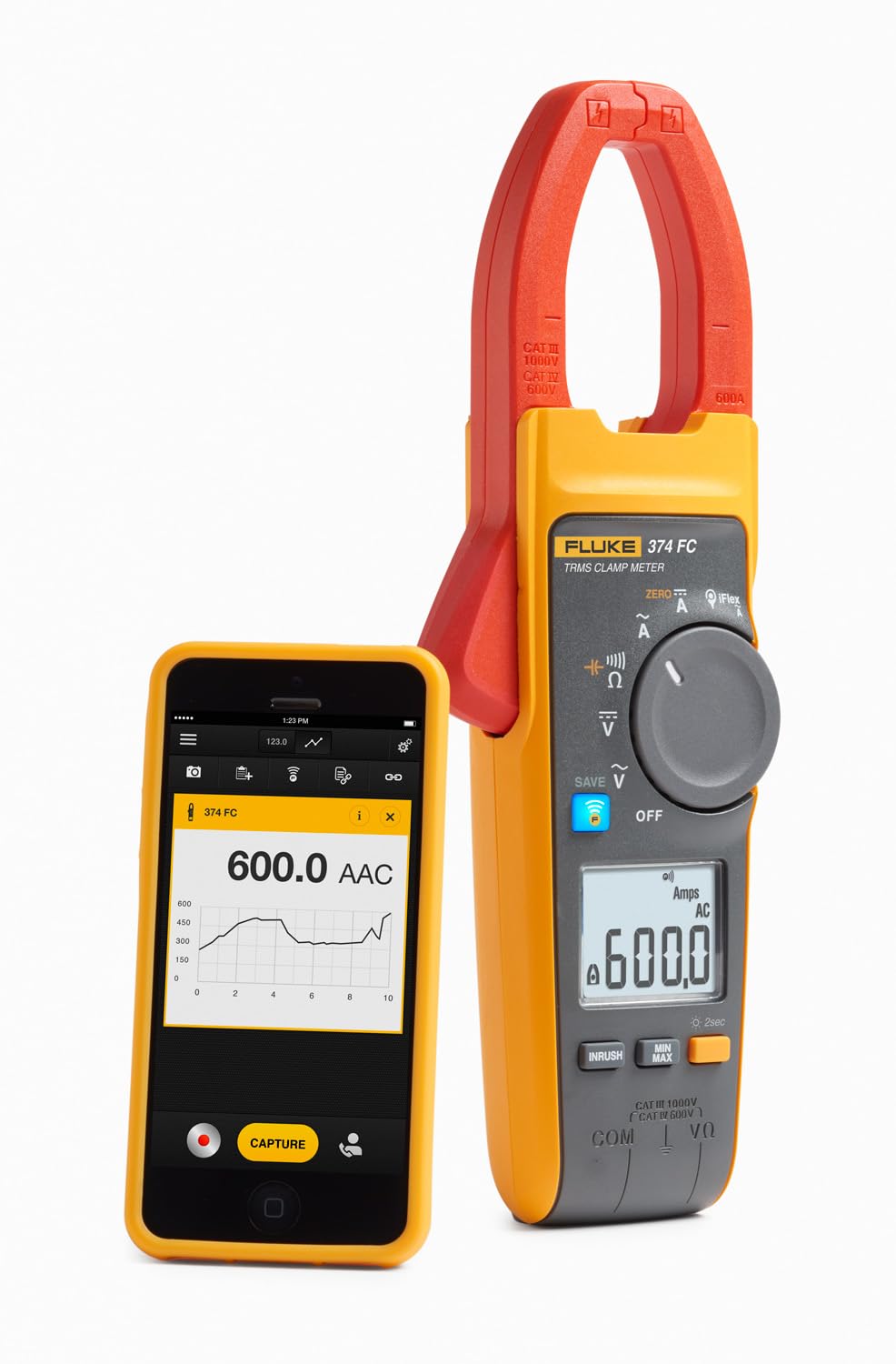 Buy now FLUKE-374 FC 600A Ac/Dc TRMS Wireless Clamp at indiglob india