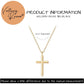 Valloey Rover Cross Pendant Chain Necklace,14K Gold Plated Dainty Cute Lucky Cross Tiny Pendant Necklaces for Women Men Jewelry Gifts