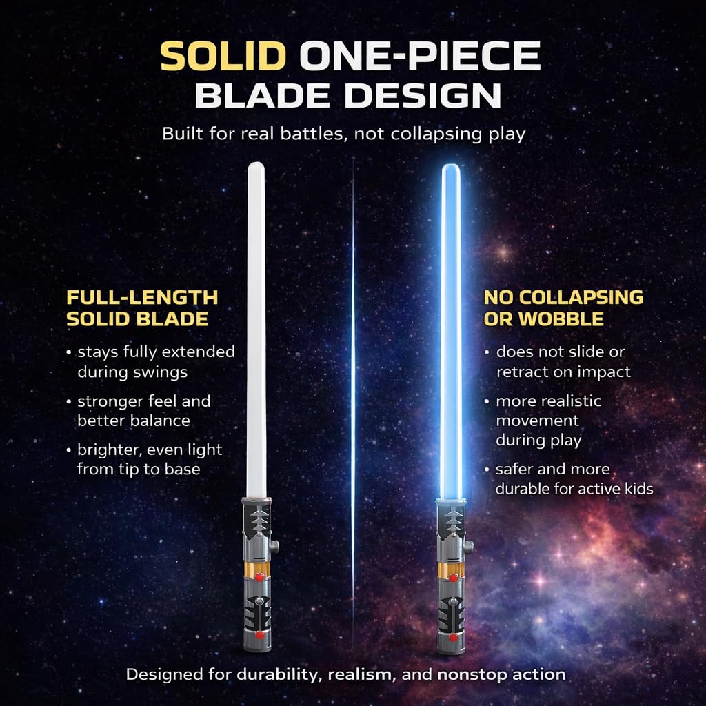 Buy now Liberty Imports 2-in-1 LED Light Up Sabers, Dual Bladed Toy Saber Swords Set for Kids with FX Power Up and Motion Sensitive Sound Effects for Cosplay, Dress Up at indiglob india