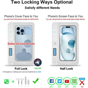 ySky Portable Phone Lock Box with Timer for iPhone and Android Phones, Self-Control Timed Phone Jail Locker to Help Kids,Students, Adults Focus Back, Unplug from Phones Boost Your Mental Wellness