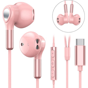 USB C Headphones for Samsung Galaxy S24 S23 Ultra S22 S21 FE S20 A54 A53 USB C Earphones with Mic Volume Control Wired Earbuds USB Type C Headphones for iPhone 16 15 Pro Max Plus iPad Pro Pixel 8 7 6a