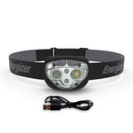 Buy now Energizer PRO-400 Headlamp Rechargeable, IPX4 Water Resistant Rechargeable Headlamp, Ultra Bright Multiple Light Modes Head Lamp, Camping, Running, Outdoors, Emergency Light, USB Included at indiglob india