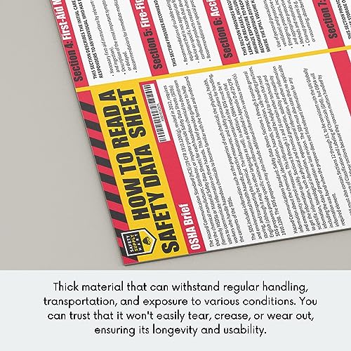Buy now How To Read A Safety Data Sheet (SDS/MSDS) Poster, 24 x 33 Inch, UV Coated Paper (Poster) at indiglob india