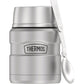 THERMOS Stainless King Vacuum-Insulated Food Jar with Spoon, 16 Ounce, Matte Stainless Steel