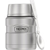 THERMOS Stainless King Vacuum-Insulated Food Jar with Spoon, 16 Ounce, Matte Stainless Steel - Matte Stainless Steel