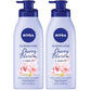 NIVEA Oil Infused Cherry Blossom and Jojoba Oil Body Lotion for Women, Fast-Absorbing and Non-Greasy Cherry Blossom Scented Lotion Moisturizes for 48 Hours, 16.9 Fl Oz Pump Bottle