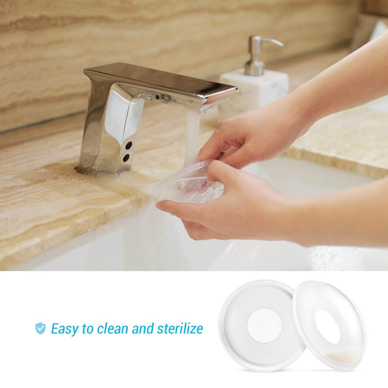 Breast Shells, Nursing Cups, Milk Saver, Protect Sore Nipples for Breastfeeding, Collect Breastmilk Leaks for Nursing Moms, Soft and Flexible Silicone Material, Reusable, 2-Pack - My Store