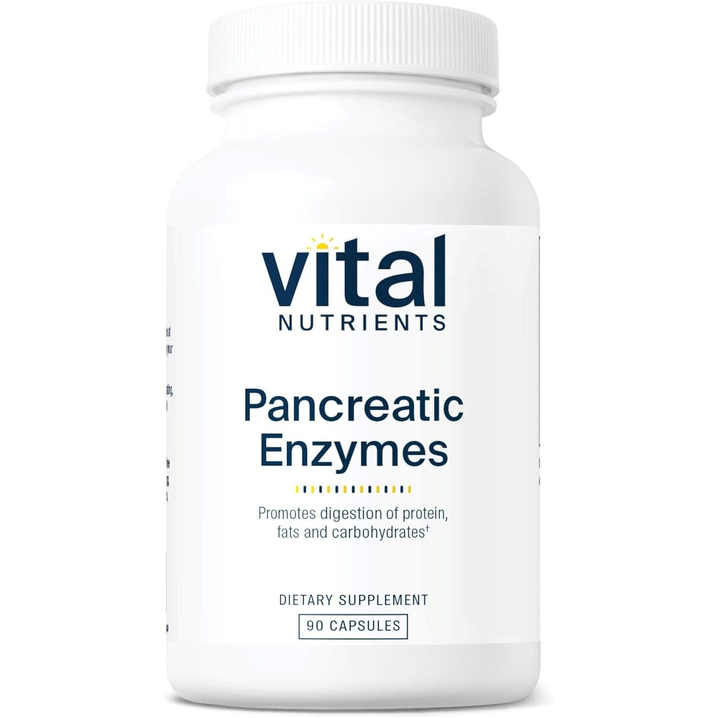 Vital Nutrients Pancreatic Enzymes 1000mg (Full Strength) | Pancreatin Digestion Supplement with Protease, Amylase & Lipase | Digestive Enzymes | Gluten, Dairy, and Soy Free | 90 Capsules